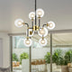 Milano 8 Light Black & Gold Ceiling Light