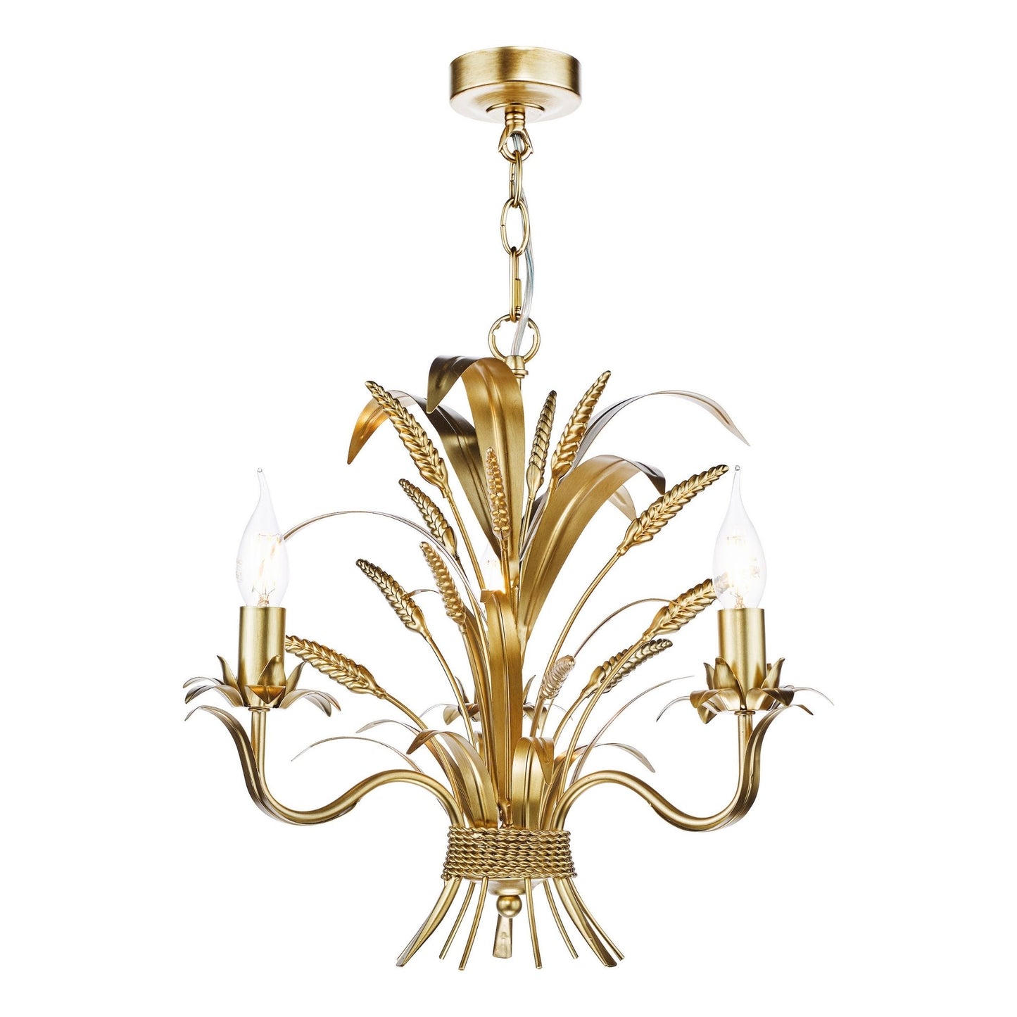 Phaedra 3 Light Gold Pendant Ceiling Light