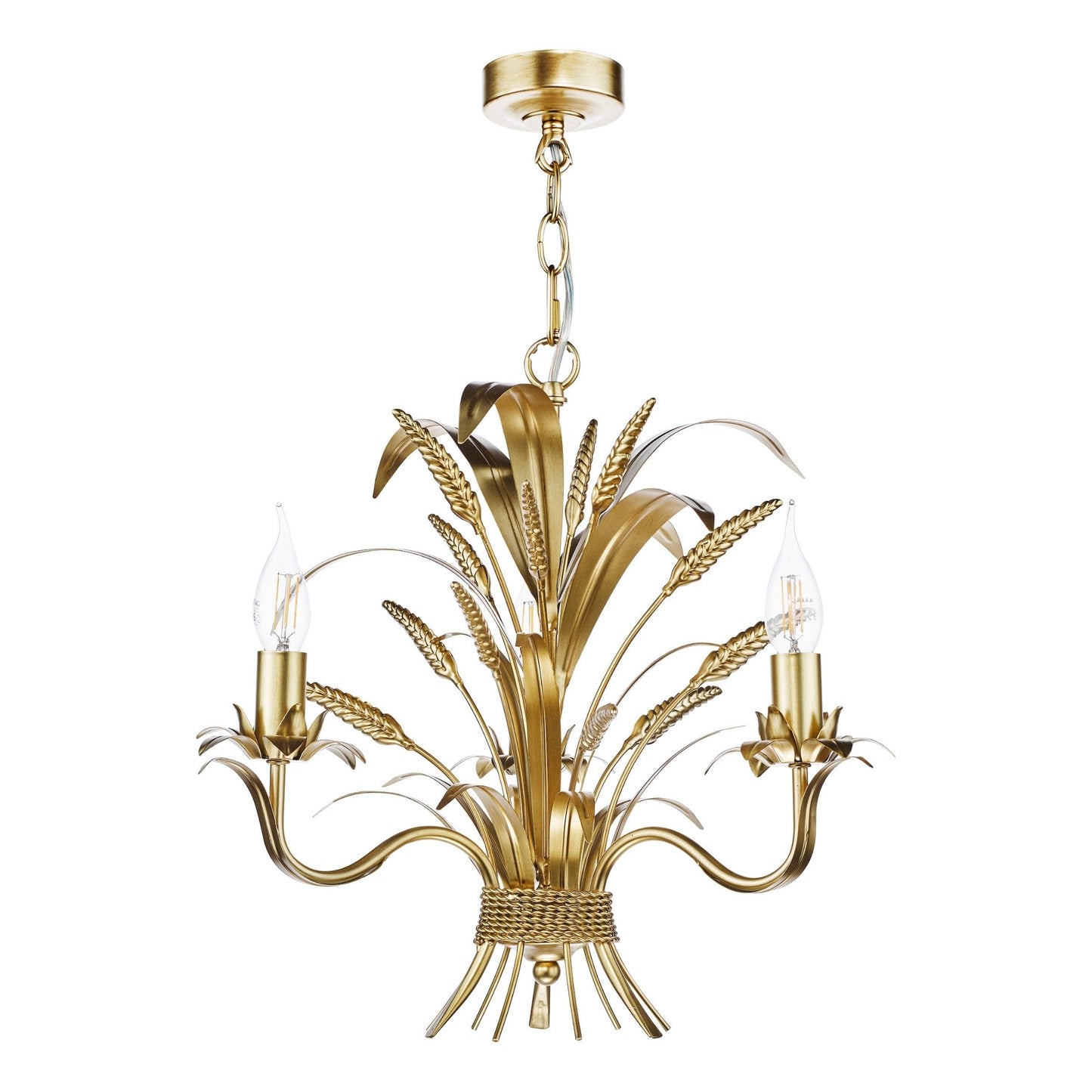 Phaedra 3 Light Gold Pendant Ceiling Light