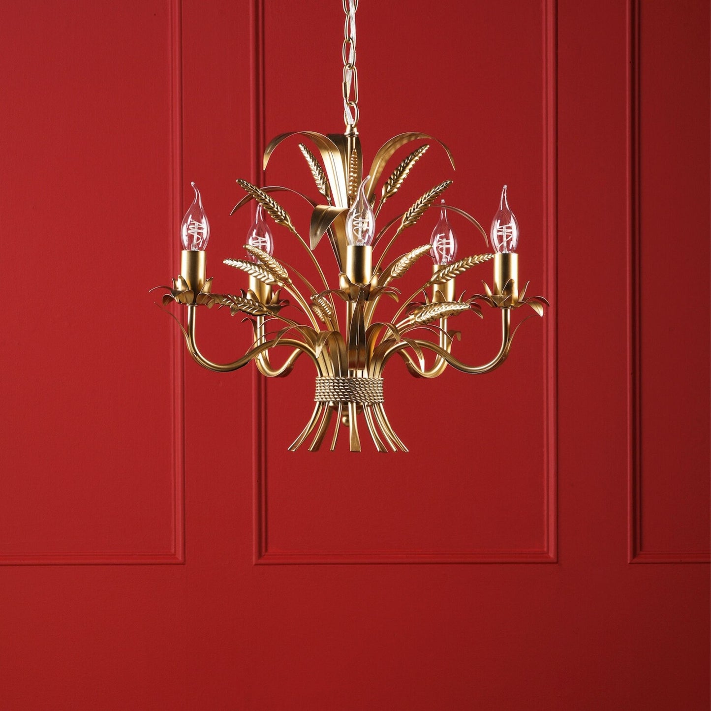 Phaedra 5 Light Gold Pendant Ceiling Light