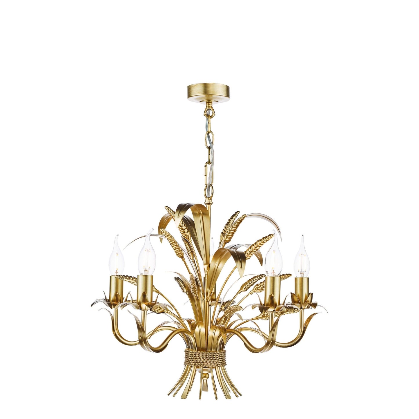 Phaedra 5 Light Gold Pendant Ceiling Light