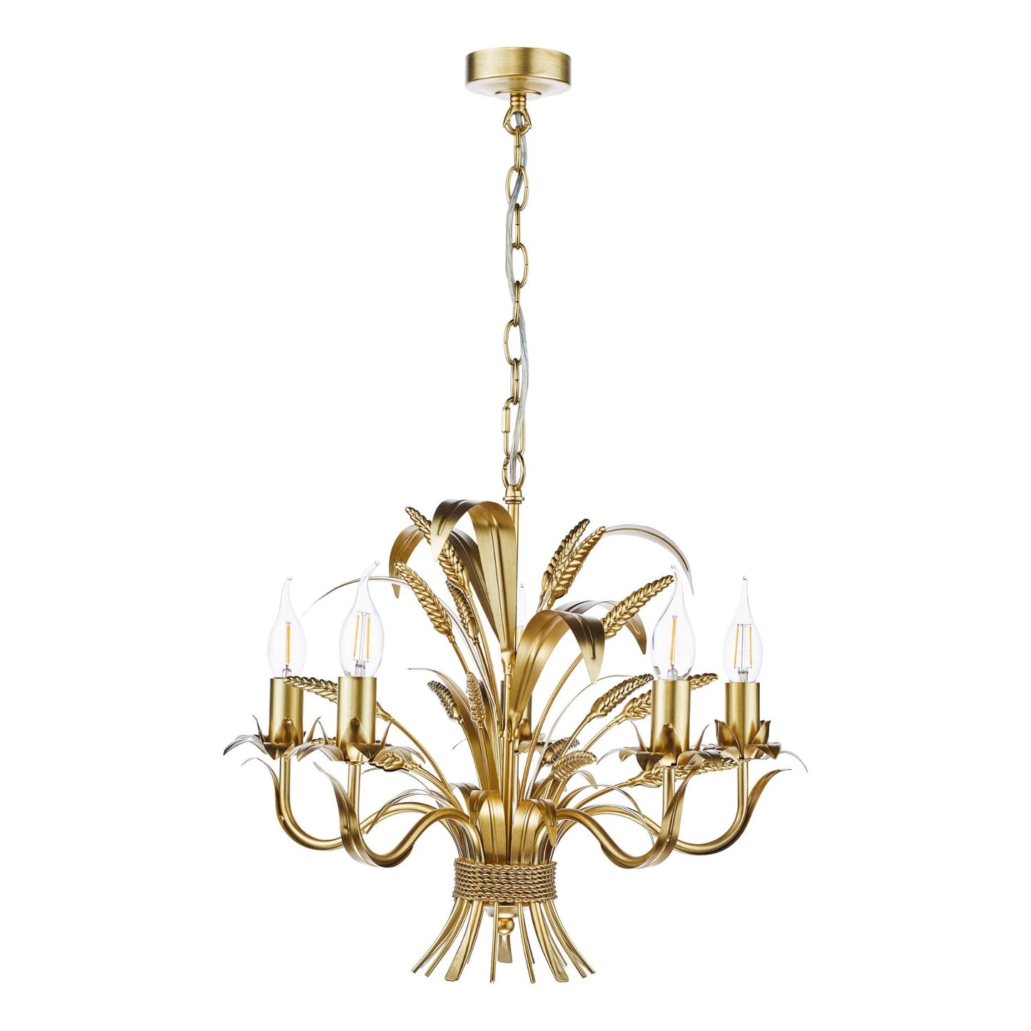 Phaedra 5 Light Gold Pendant Ceiling Light
