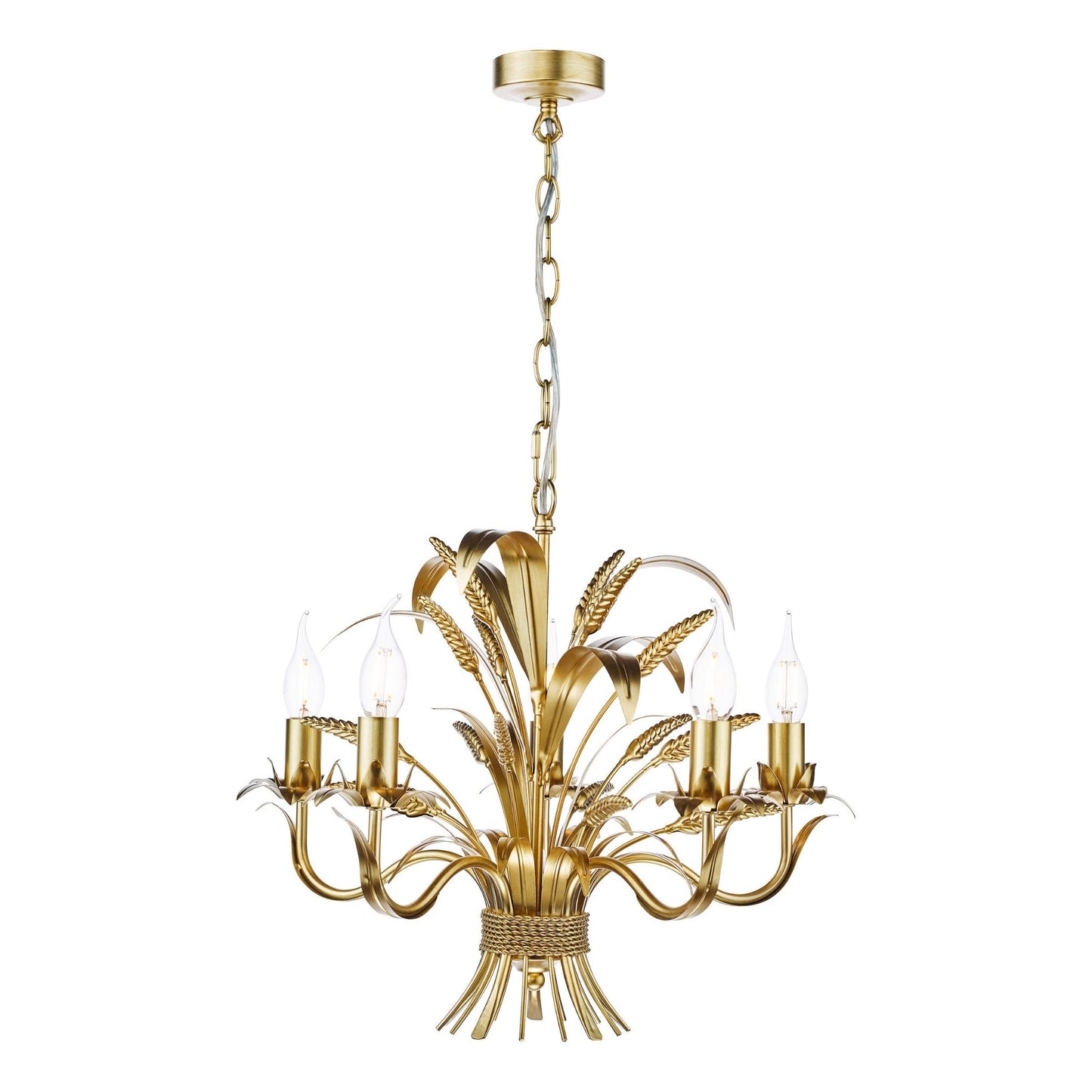 Phaedra 5 Light Gold Pendant Ceiling Light