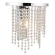 Rain Polished Chrome Wall Light with Crystal Droplets