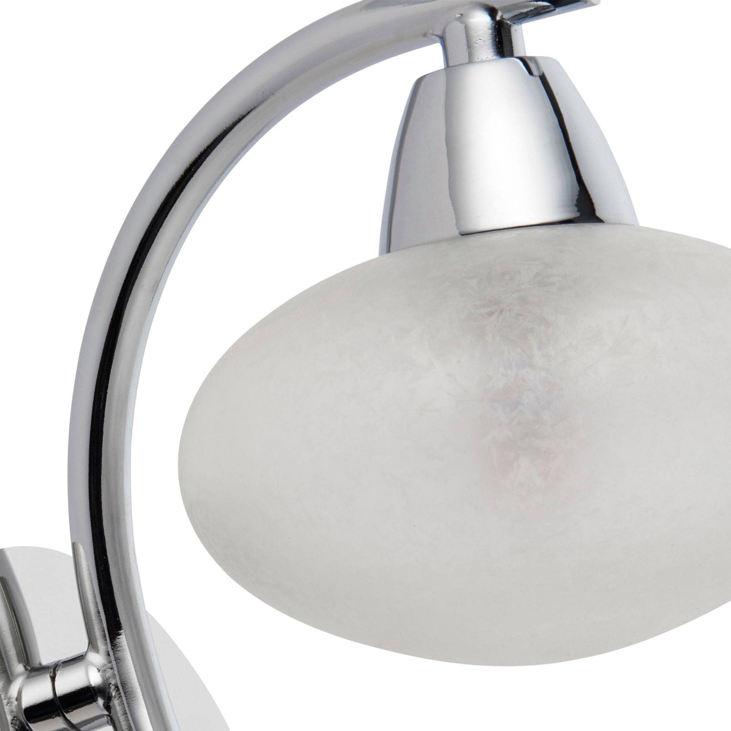 Sion 1 Light Polished Chrome Indoor Wall Light with a Frosted Glass Shade