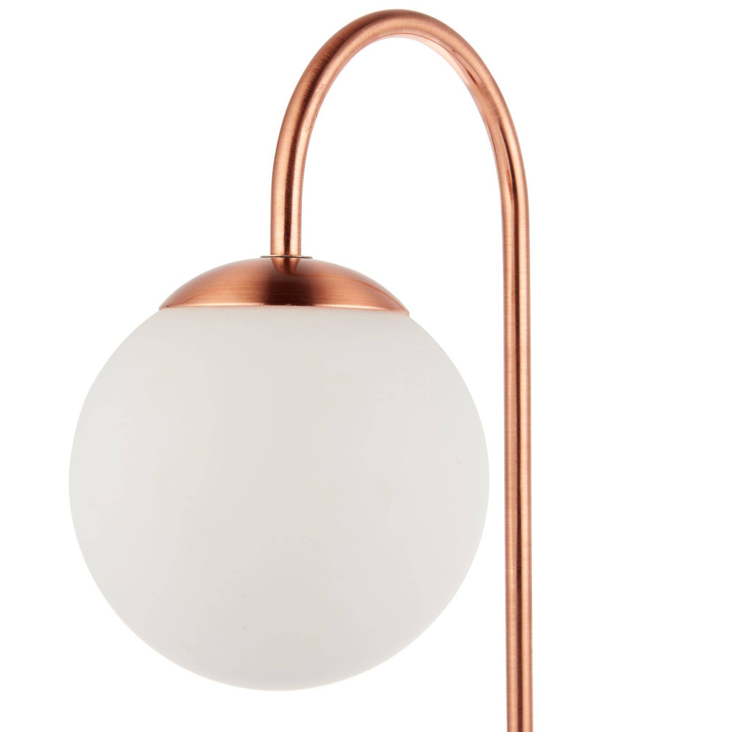 Gerda 1 Light 50cm Copper Table Lamp with Opal Glass Shade