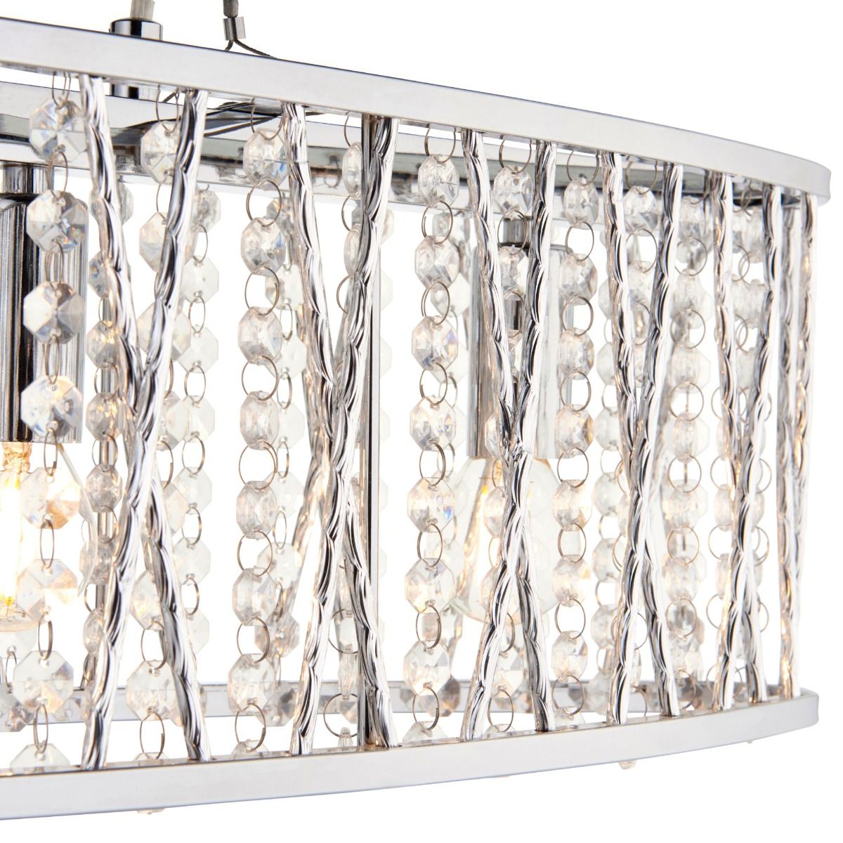 Marissa 4-Light Chrome Linear Ceiling Pendant