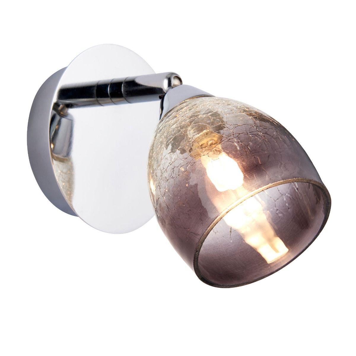 Colby 1 Light Polished Chrome And Smoked Glass Wall Light