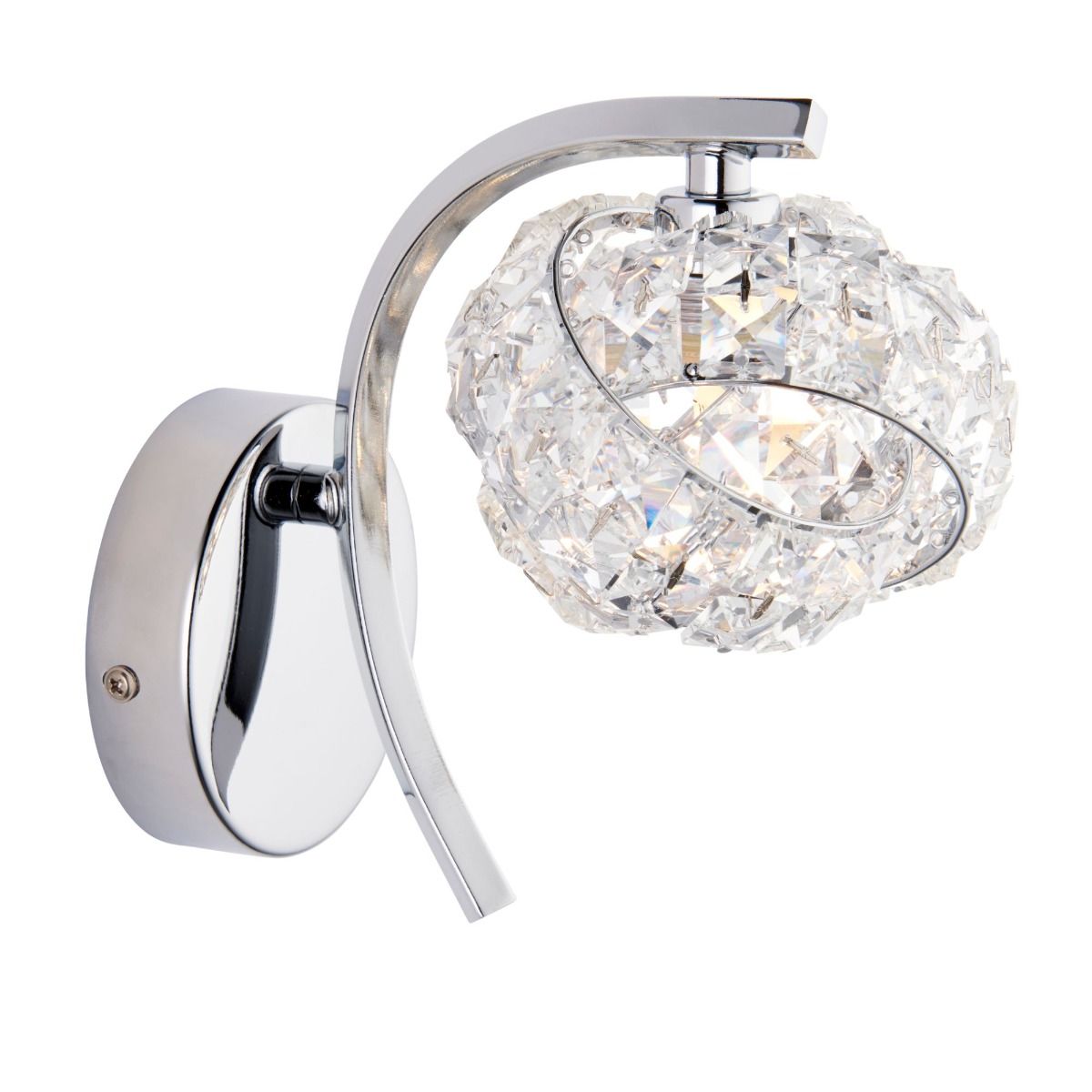 Monaco 1 Light Crystal Wall Light