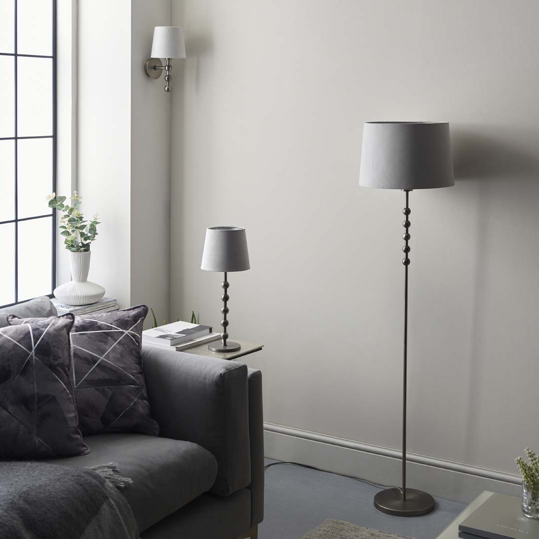 Bobble Aged Pewter Floor Lamp