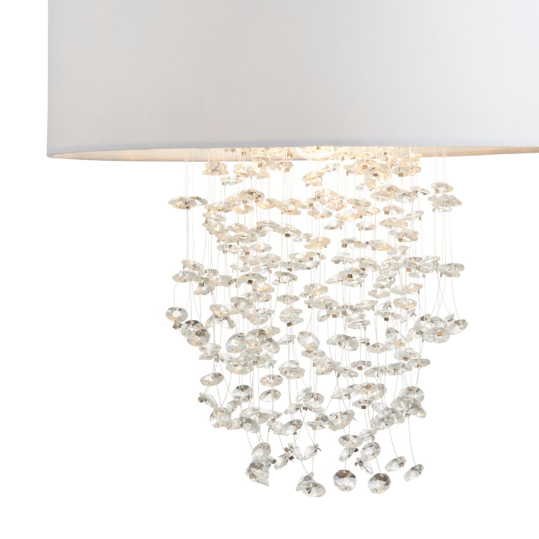 Arianna Silver & White Ceiling Pendant