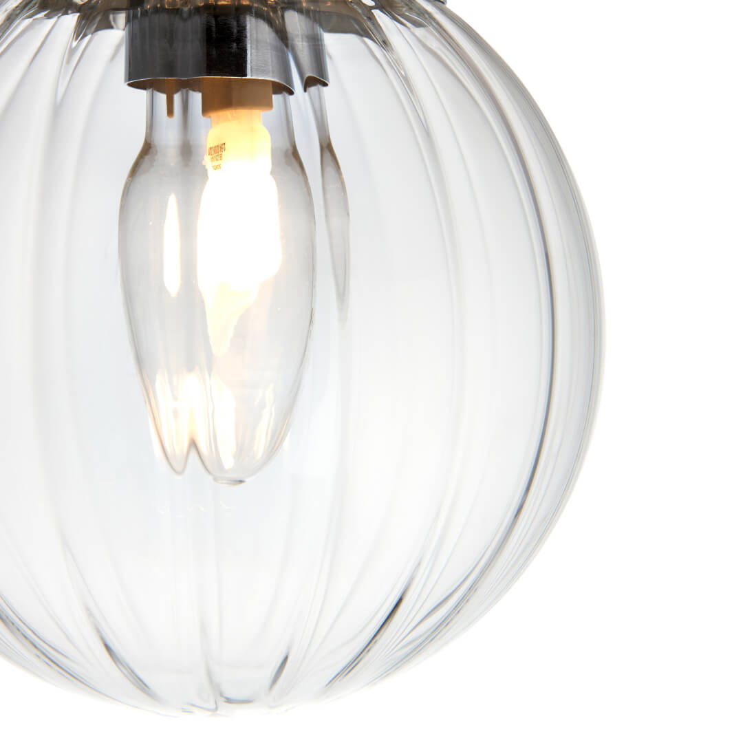 Amelie IP44 Flush Polished Chrome Ceiling Light