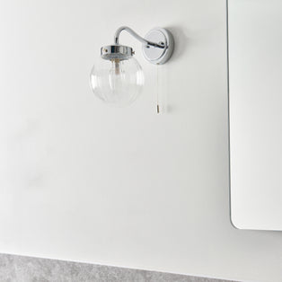 Amelie IP44 Polished Chrome Wall Light