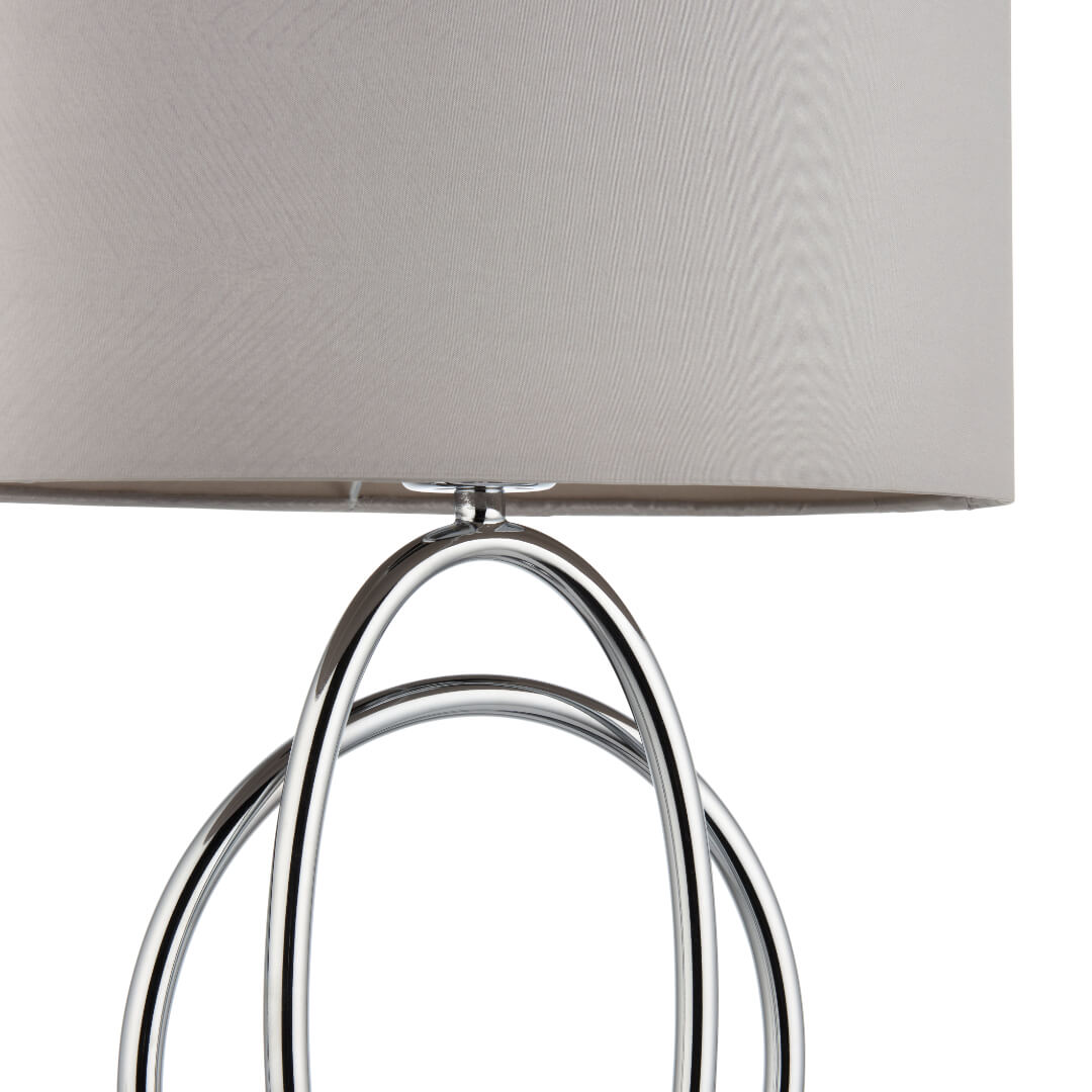 Loop Polished Chrome Touch Table Lamp