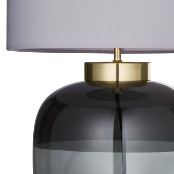 Jeni Smoked Glass Table Lamp