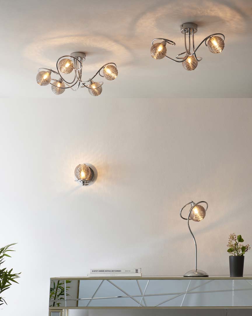 Twine Polished Chrome Wall Light