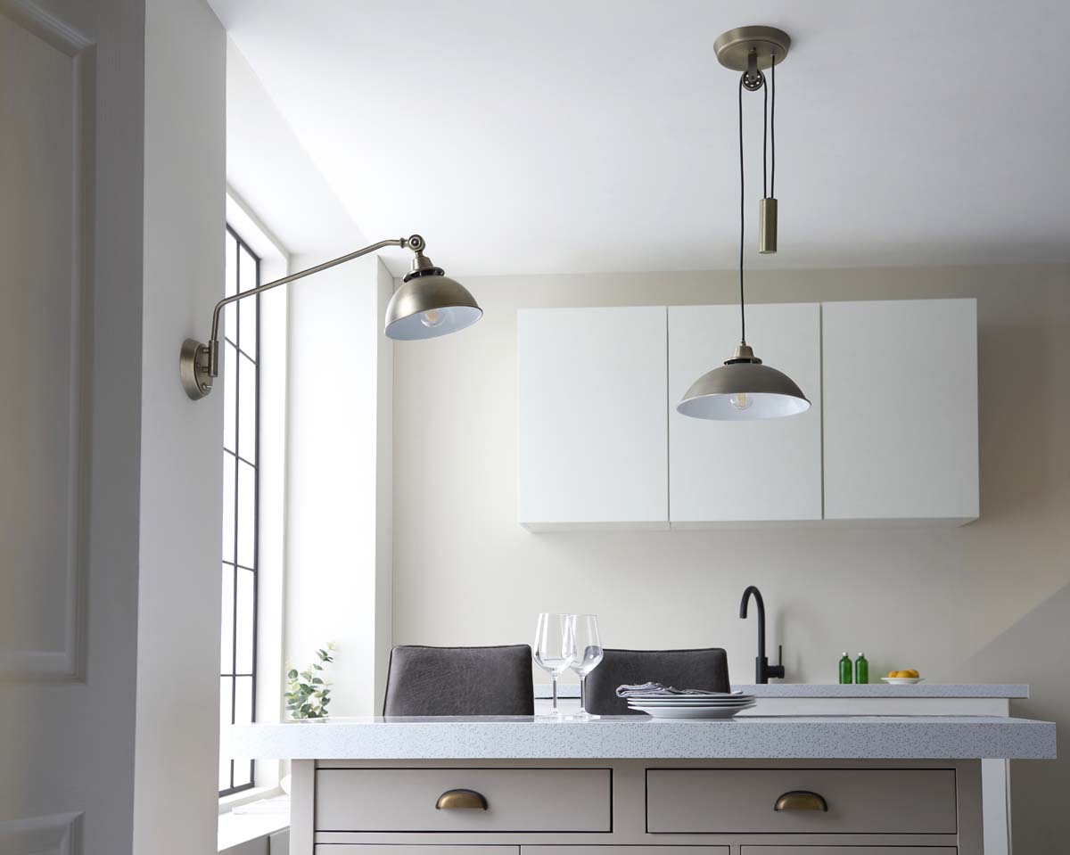 Madison Adjustable Antique Brass Wall Light