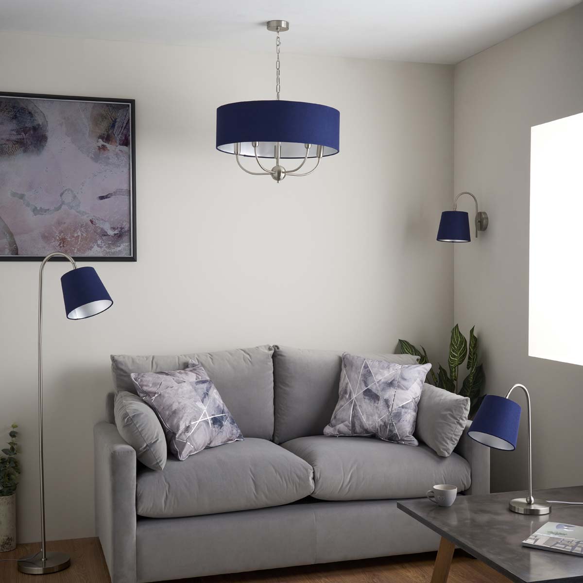 Maddie Satin Nickel Wall Light