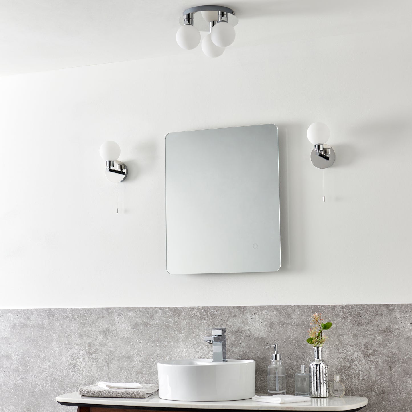 Tago 3 Light Semi Flush Ceiling Light