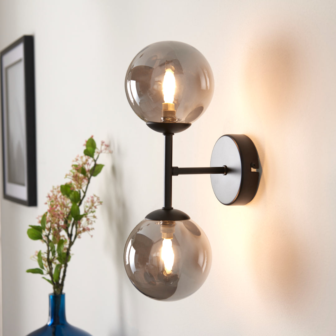 Reeko Matt Black Wall Light