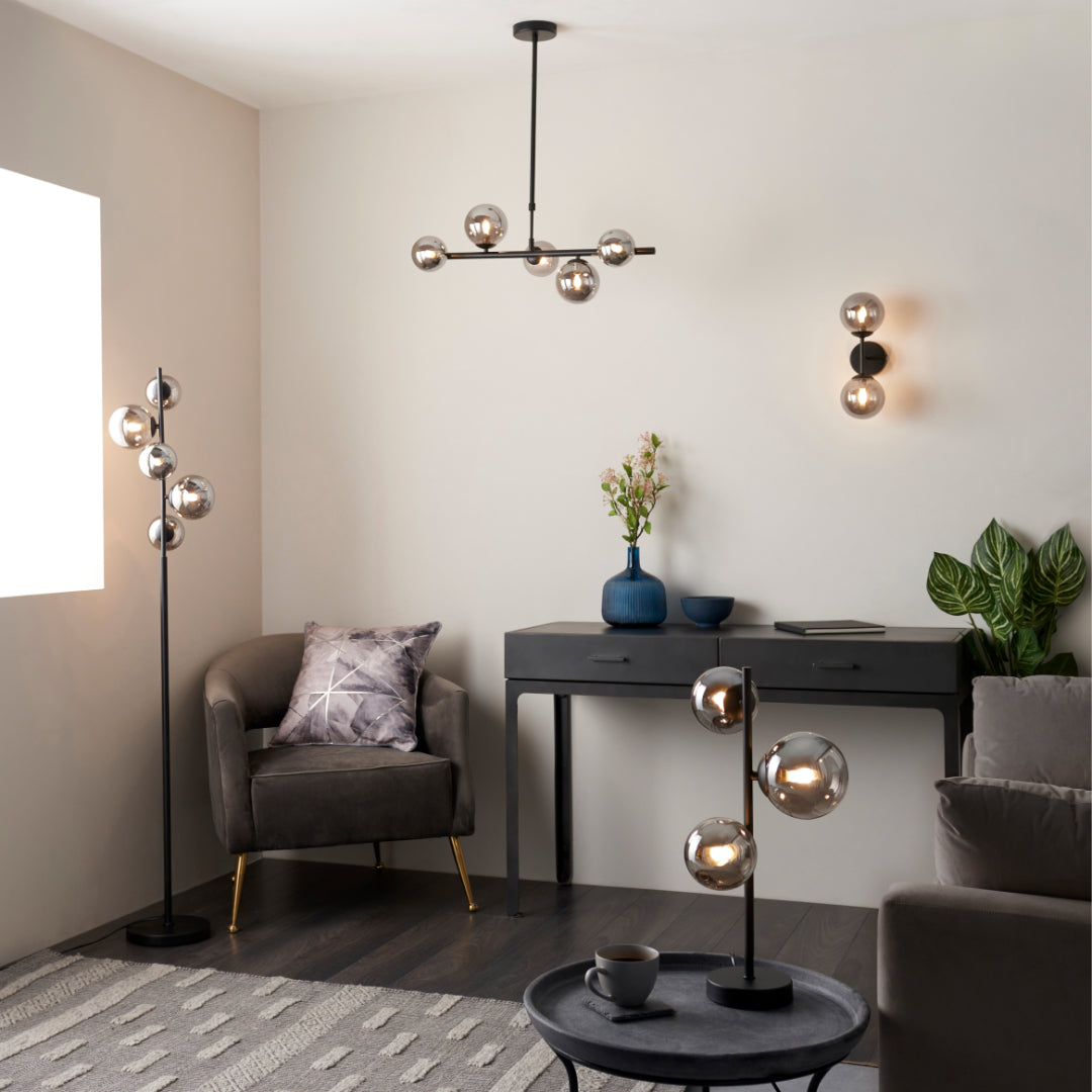 Reeko Matt Black Wall Light