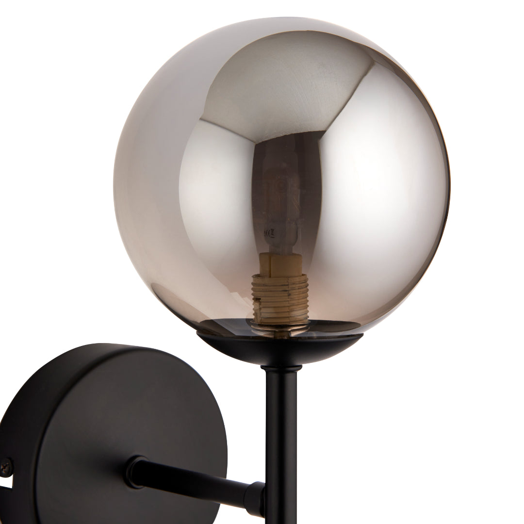 Reeko Matt Black Wall Light
