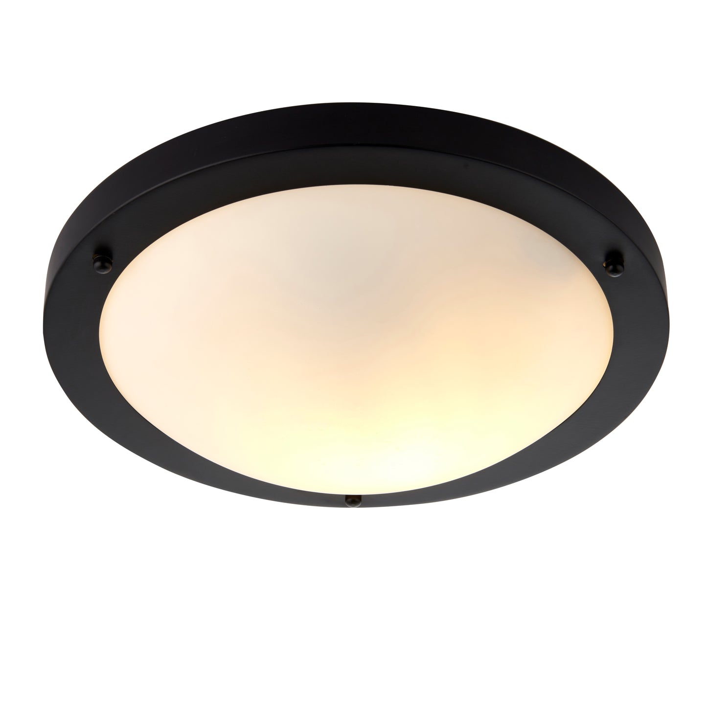 Toronto Matt Black IP44 Flush Ceiling Light