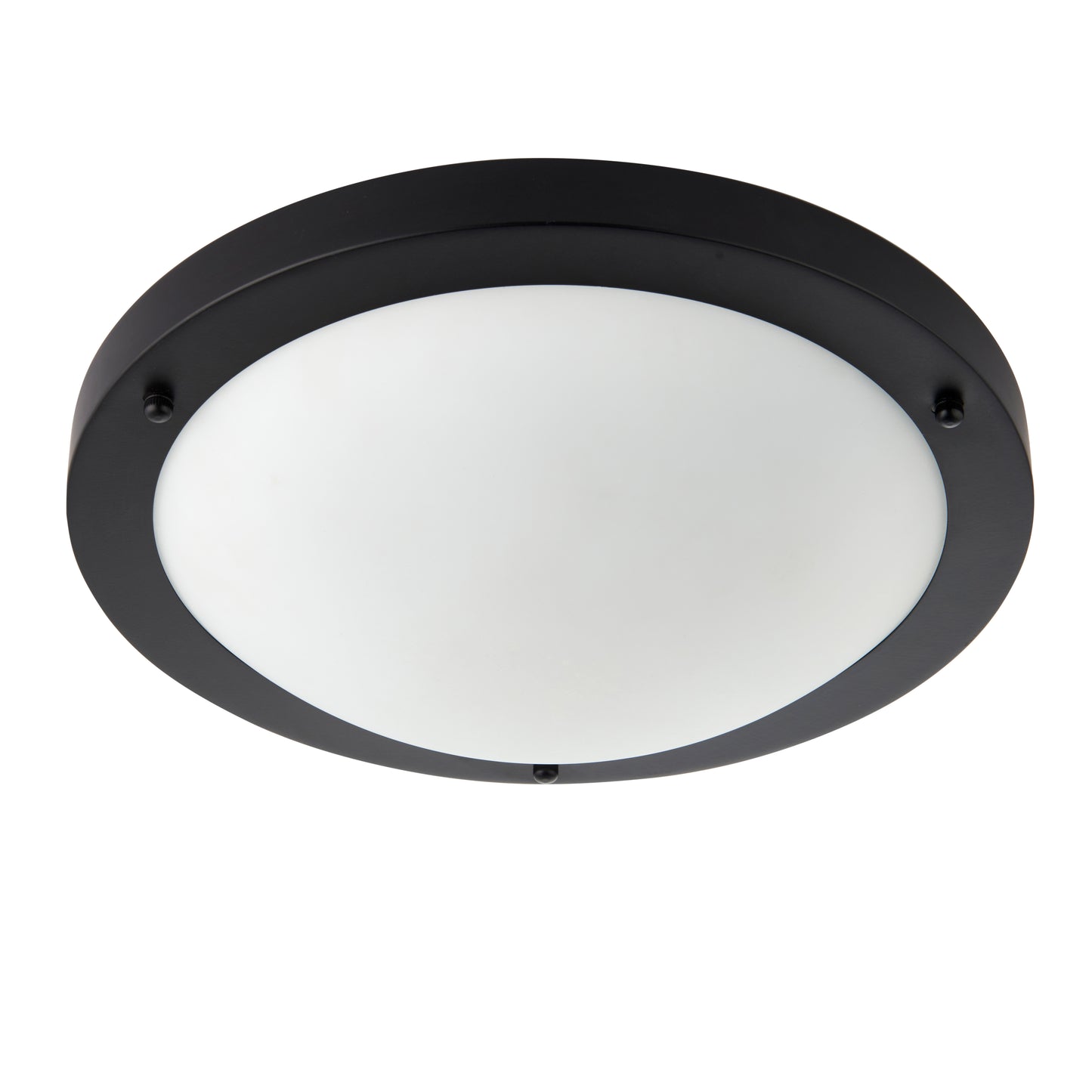 Toronto Matt Black IP44 Flush Ceiling Light