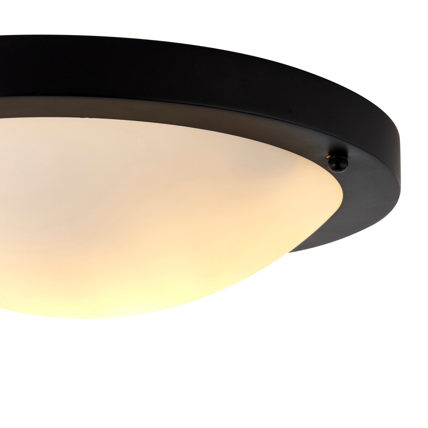 Toronto Matt Black IP44 Flush Ceiling Light