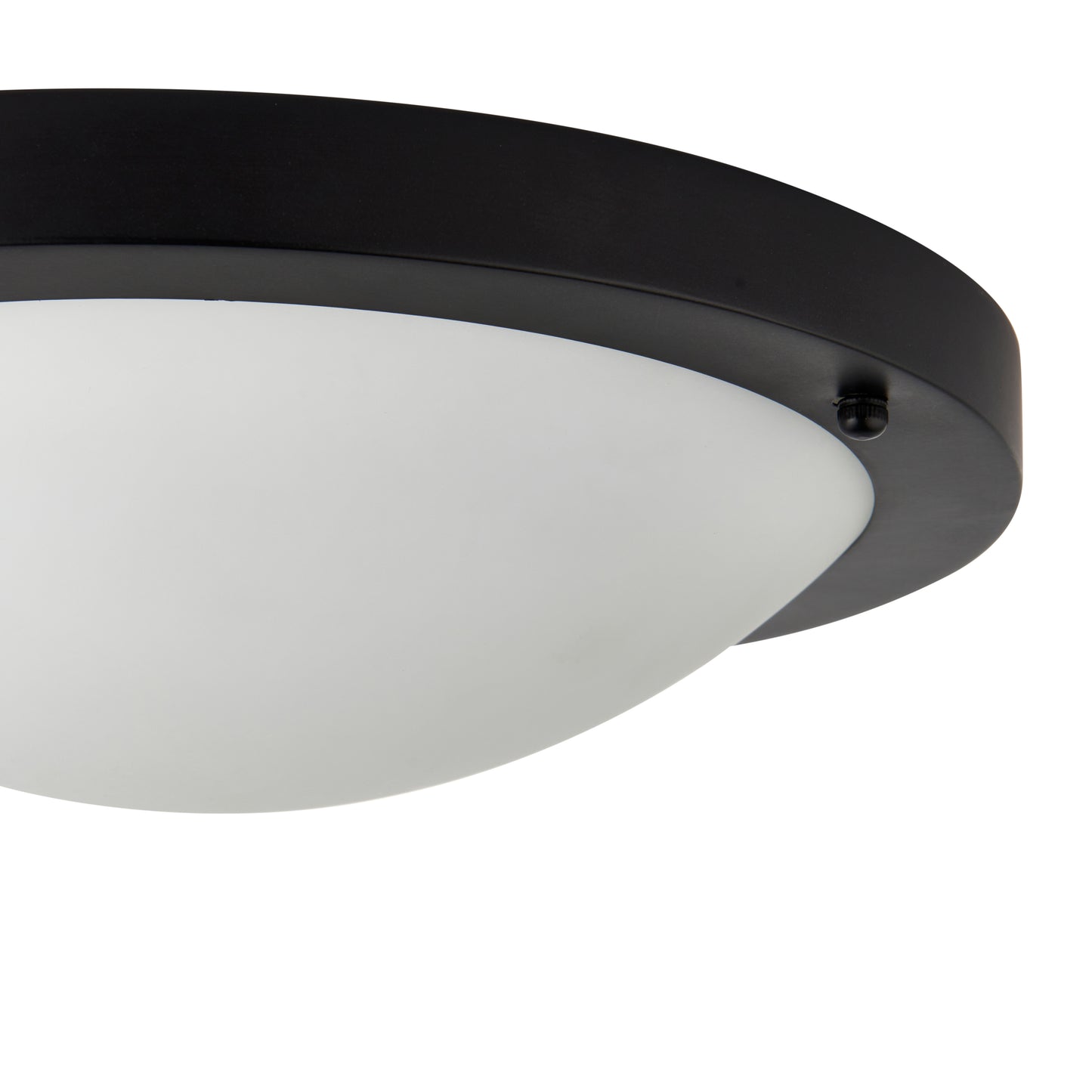 Toronto Matt Black IP44 Flush Ceiling Light