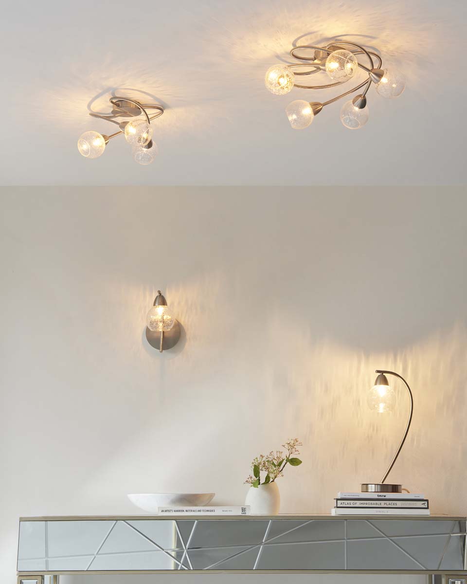 Callen Satin Nickel Wall Light