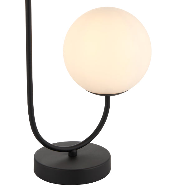 Patton 2 Light Matt Black Table Lamp