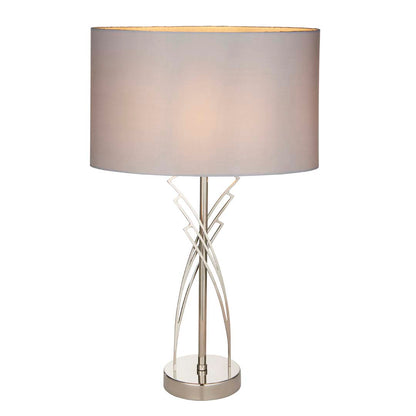 Lyla Satin Nickel Table Lamp