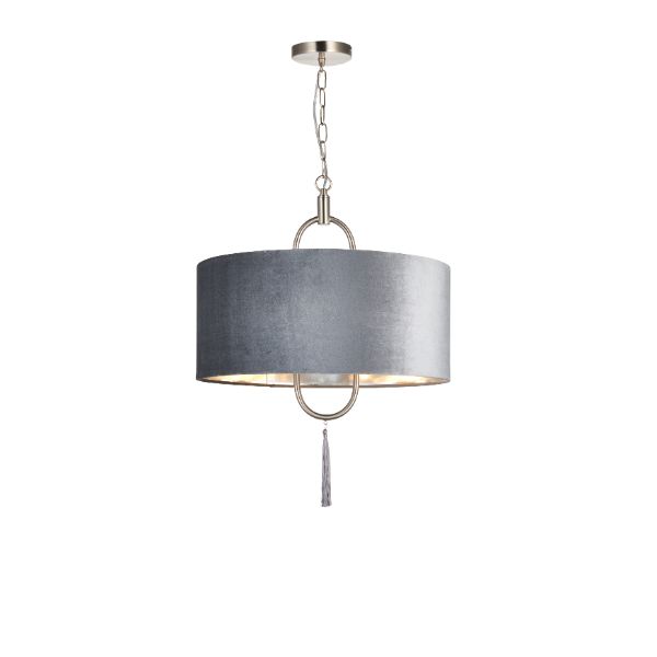 Tassel Satin Nickel Ceiling Pendant
