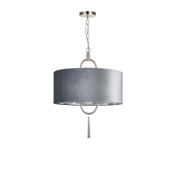 Tassel Satin Nickel Ceiling Pendant