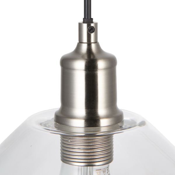 Jacob Satin Nickel Ceiling Light