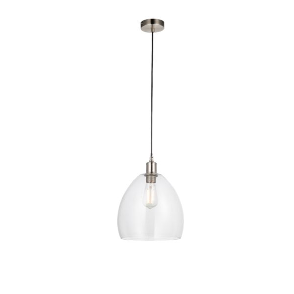 Jacob Satin Nickel Ceiling Light