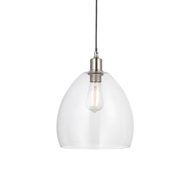 Jacob Satin Nickel Ceiling Light