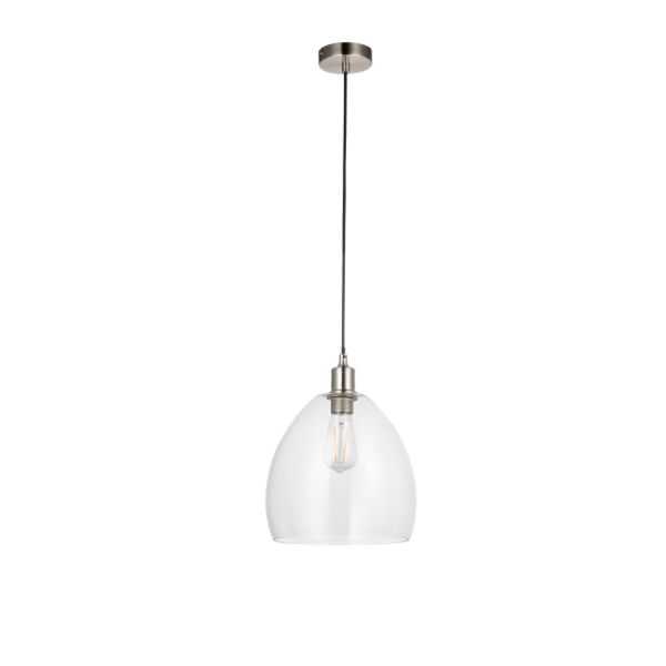 Jacob Satin Nickel Ceiling Light