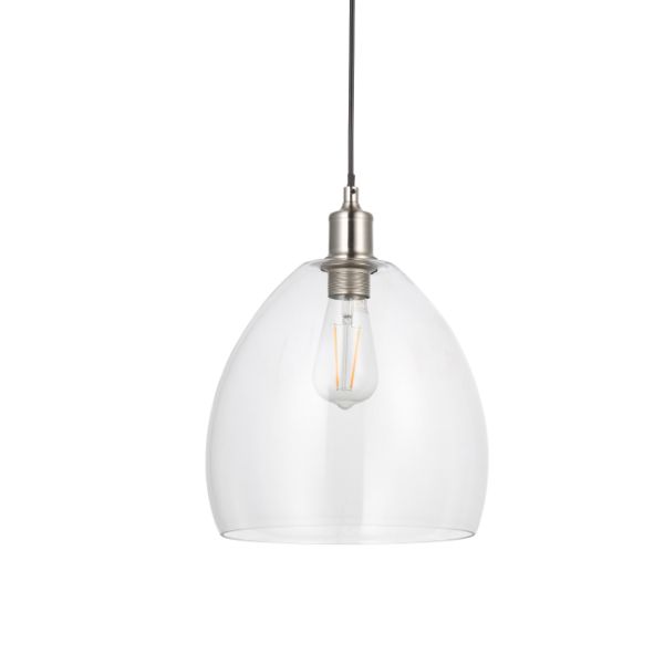 Jacob Satin Nickel Ceiling Light