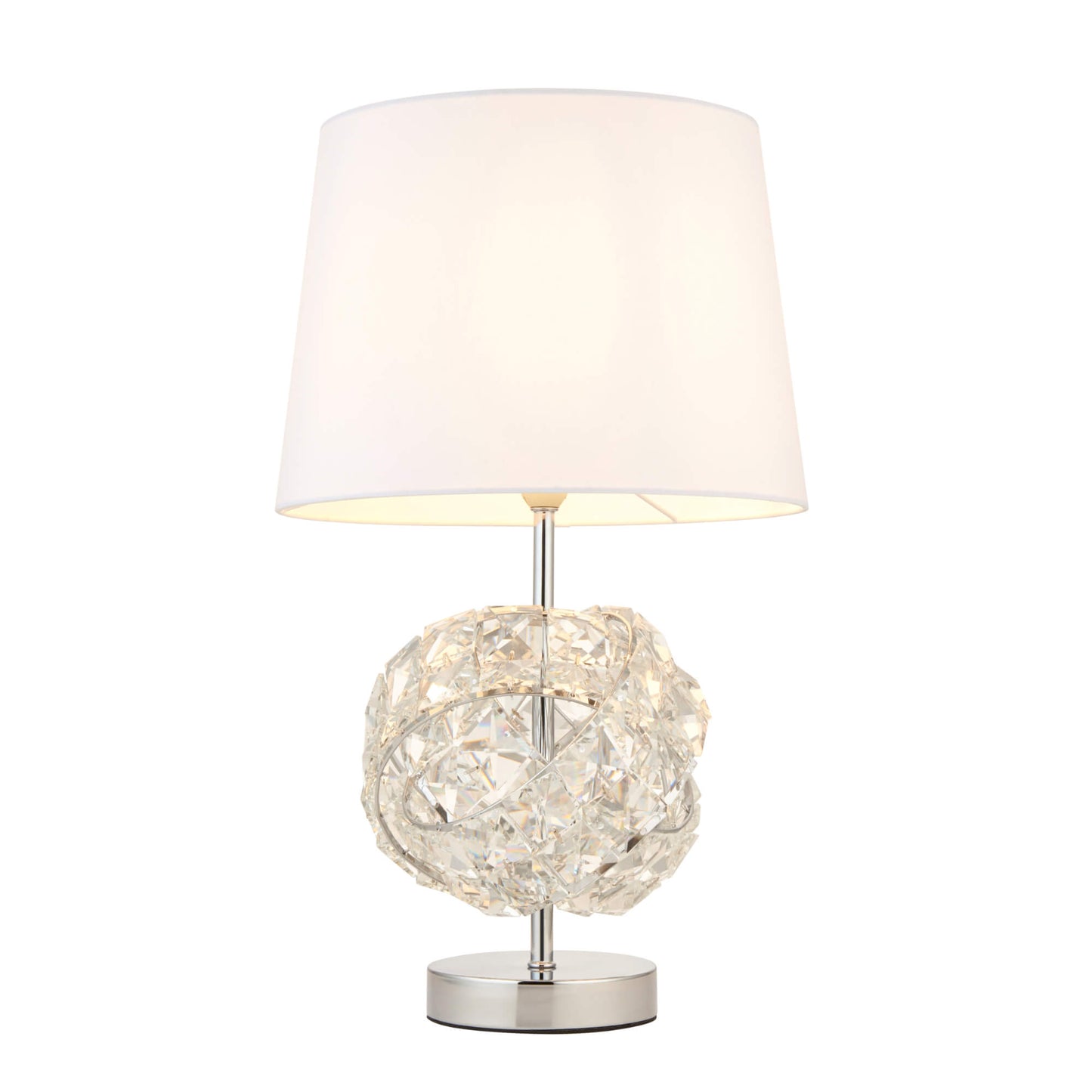 Monaco Chrome and Glass Table Lamp