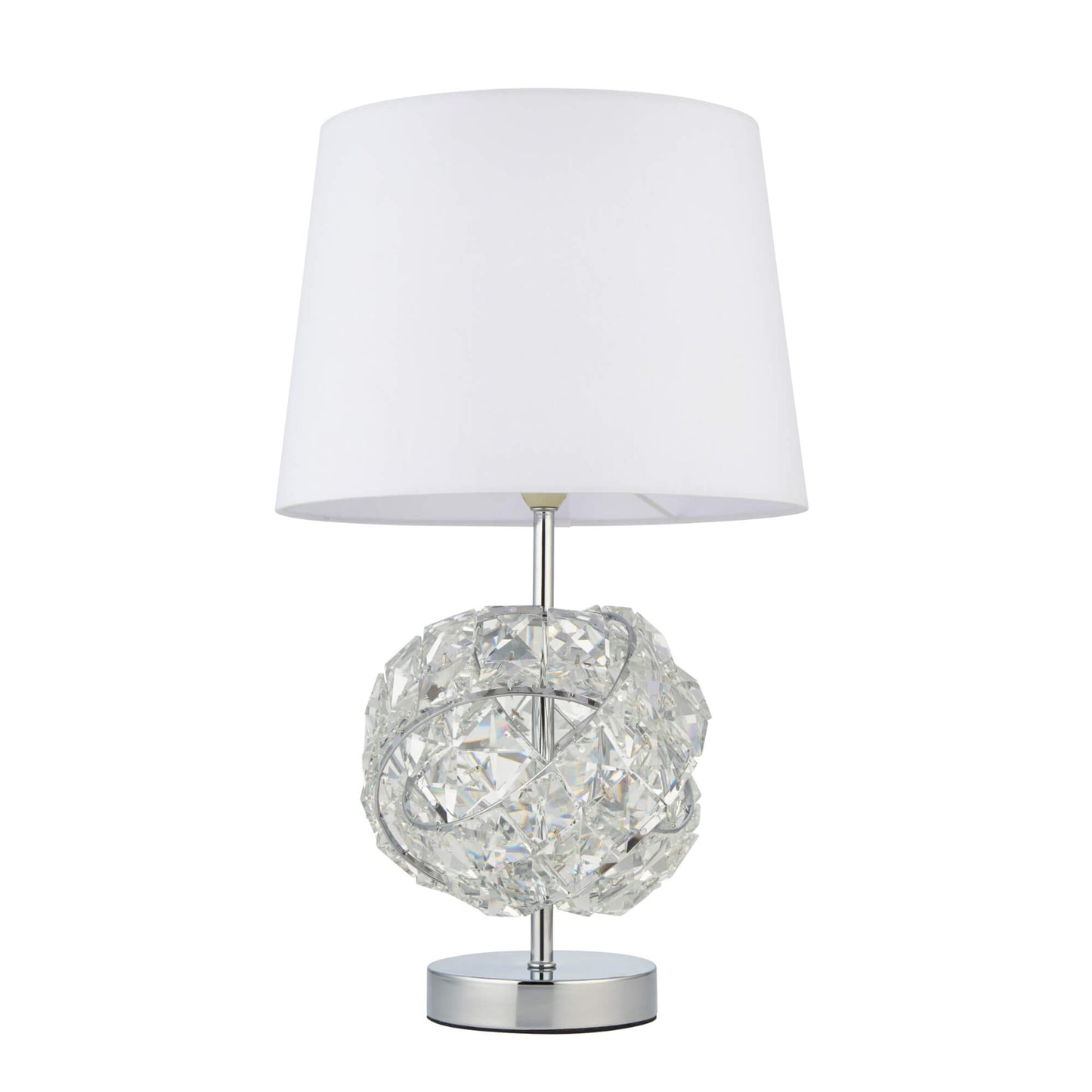 Monaco Chrome and Glass Table Lamp