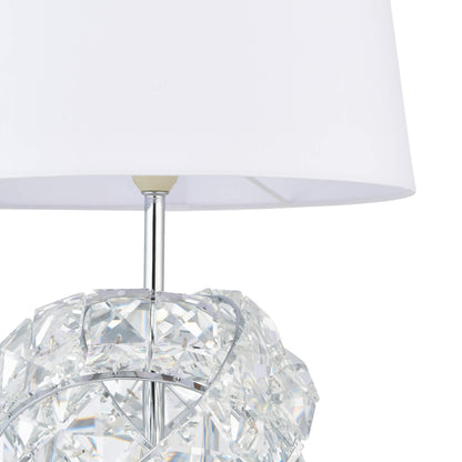 Monaco Chrome and Glass Table Lamp