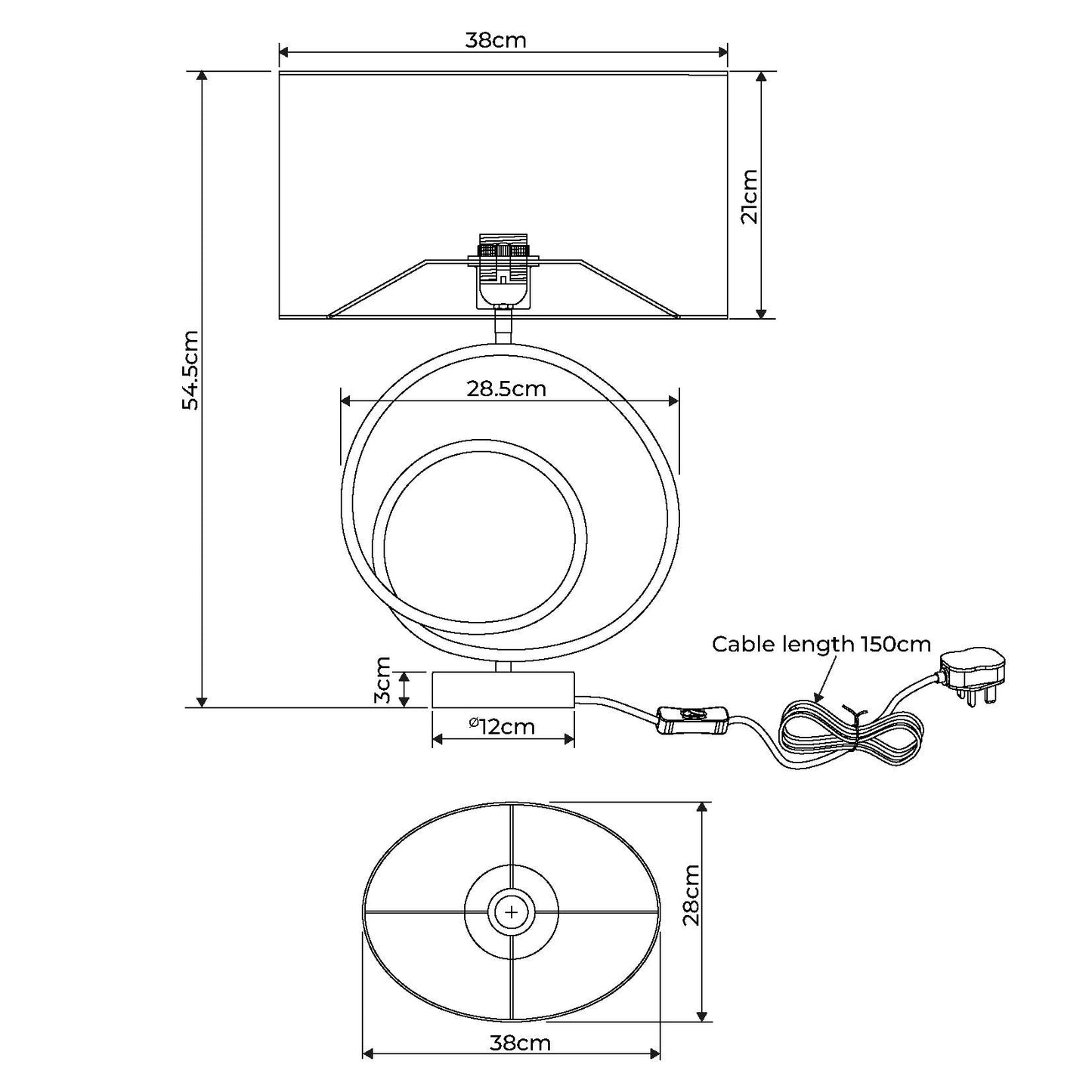 Links Chrome Table Lamp