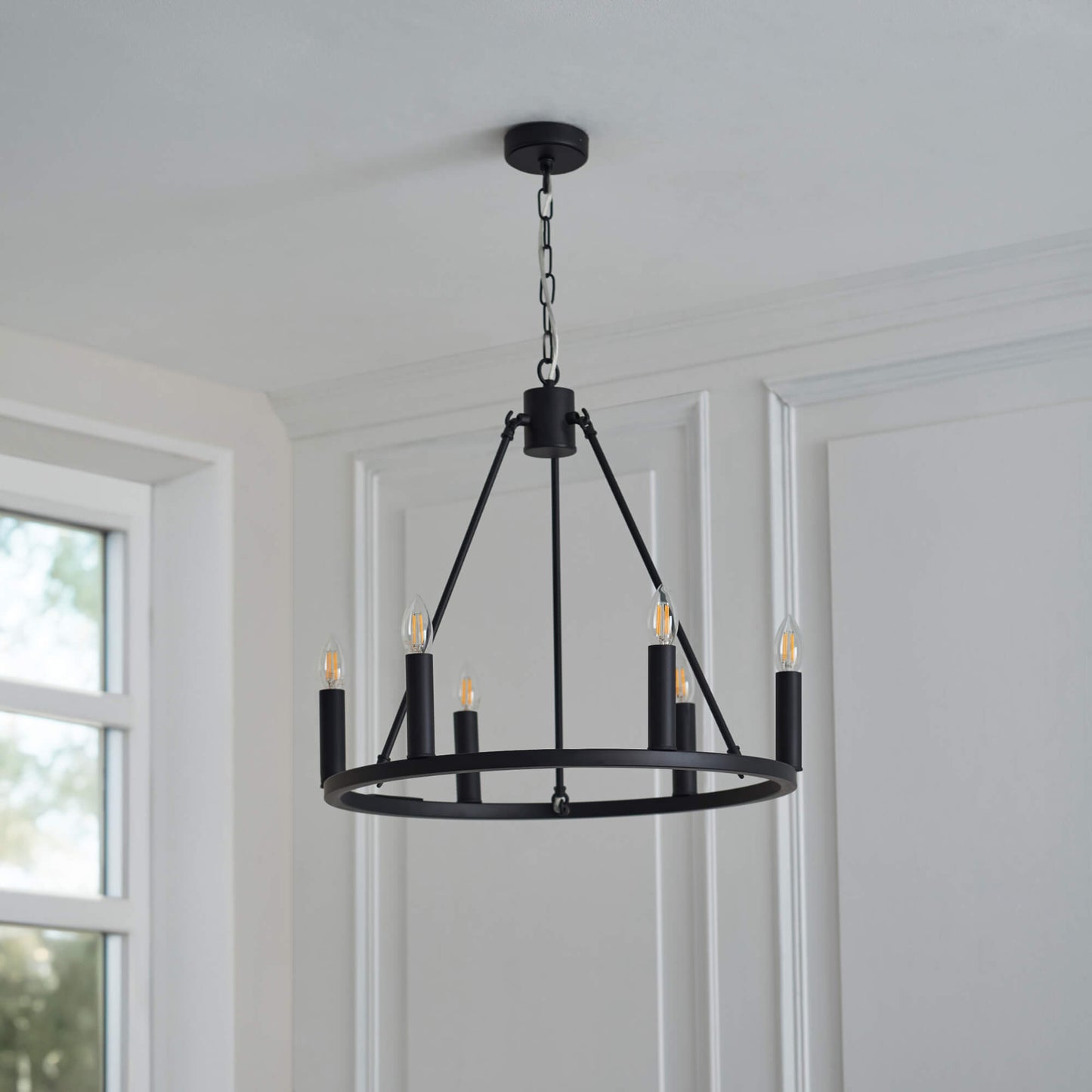 Parley 6 Light Black Ceiling Pendant