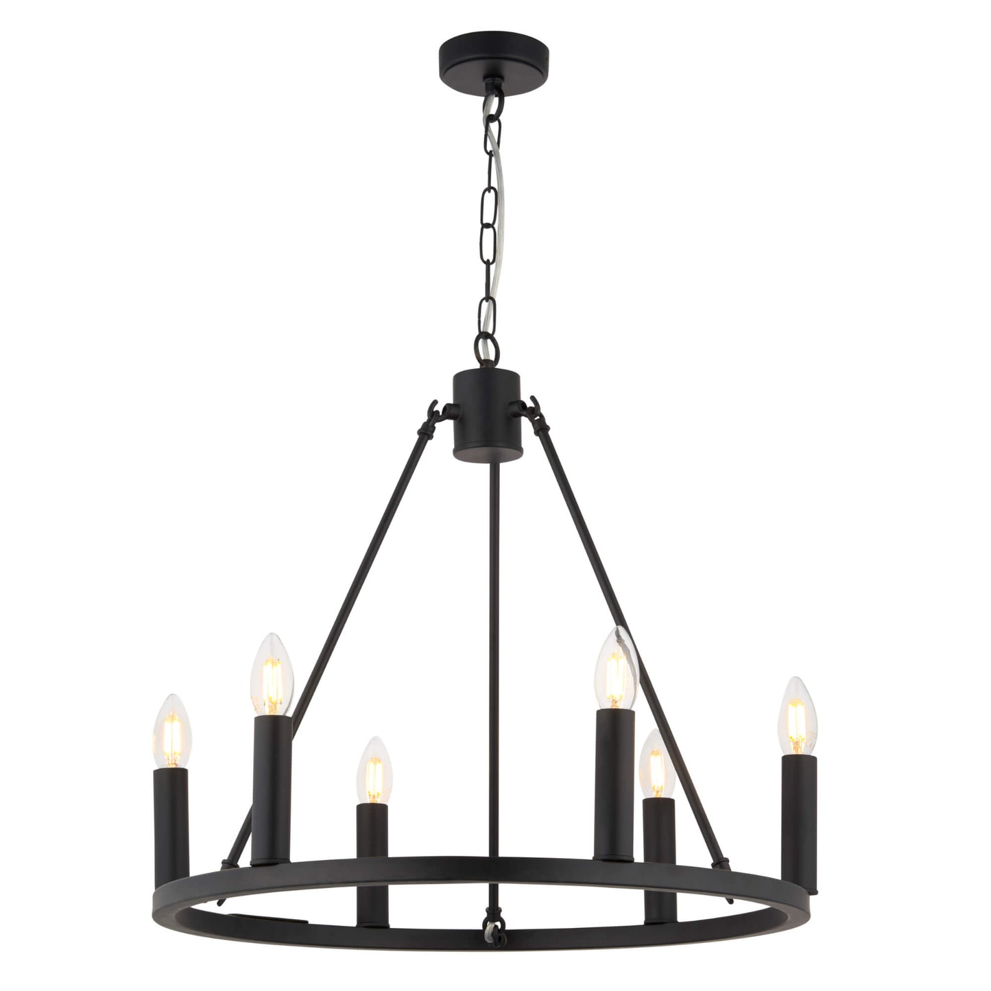 Parley 6 Light Black Ceiling Pendant