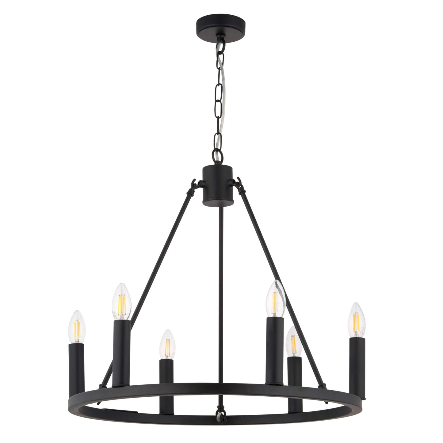 Parley 6 Light Black Ceiling Pendant