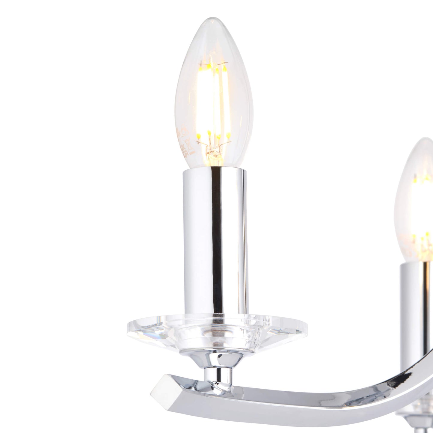 Morden 3 Light Polished Chrome Semi Flush Ceiling Light