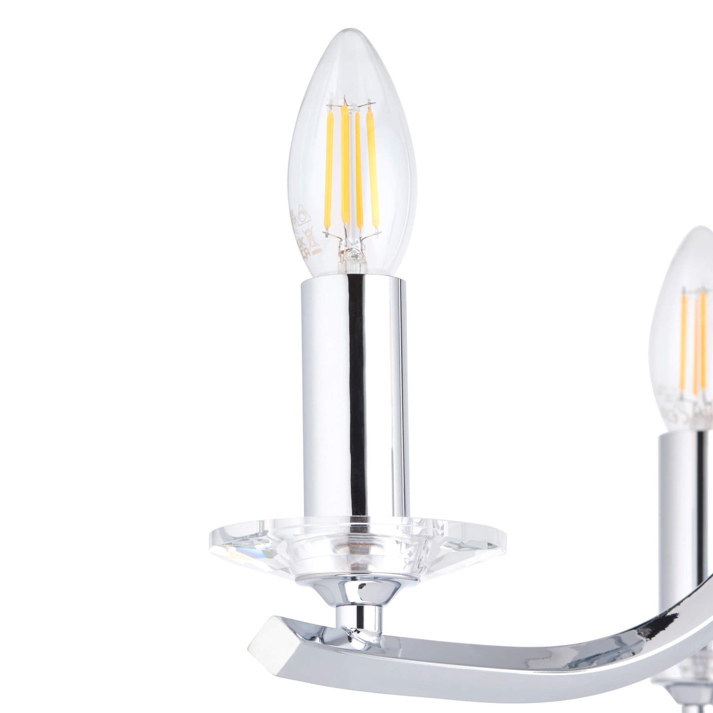 Morden 3 Light Polished Chrome Semi Flush Ceiling Light