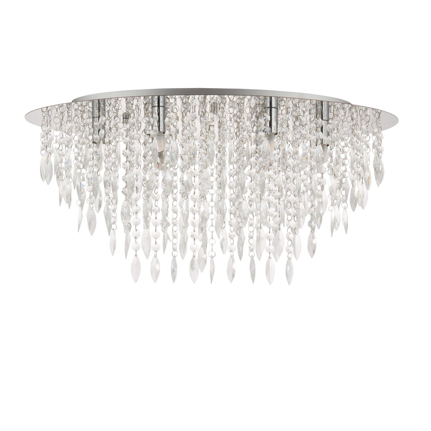 Winona Large Crystal Flush Ceiling Light